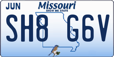 MO license plate SH8G6V