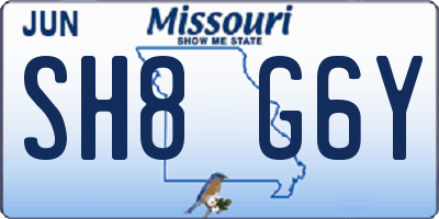 MO license plate SH8G6Y