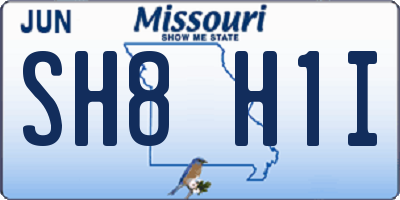 MO license plate SH8H1I