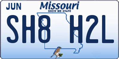 MO license plate SH8H2L