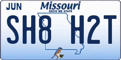 MO license plate SH8H2T