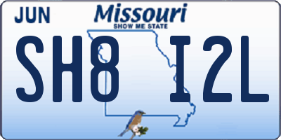 MO license plate SH8I2L