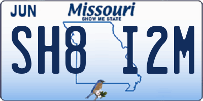 MO license plate SH8I2M