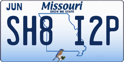 MO license plate SH8I2P