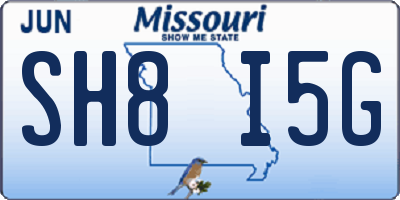 MO license plate SH8I5G