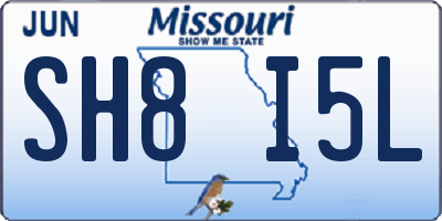 MO license plate SH8I5L