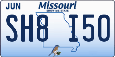 MO license plate SH8I5O