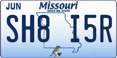 MO license plate SH8I5R