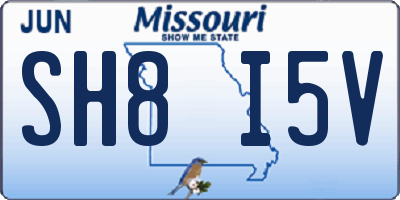 MO license plate SH8I5V