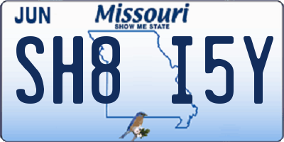 MO license plate SH8I5Y