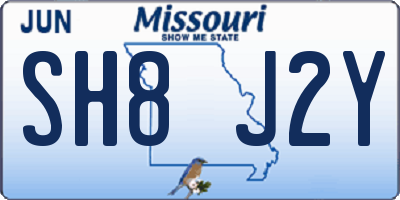 MO license plate SH8J2Y