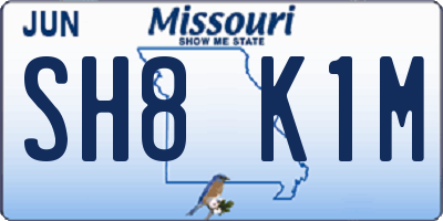 MO license plate SH8K1M