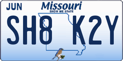 MO license plate SH8K2Y