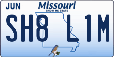 MO license plate SH8L1M