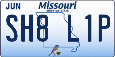 MO license plate SH8L1P