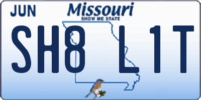 MO license plate SH8L1T
