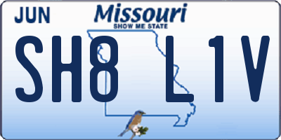 MO license plate SH8L1V