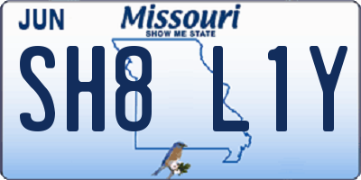 MO license plate SH8L1Y