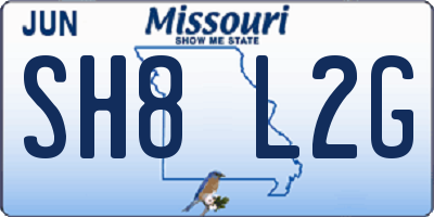 MO license plate SH8L2G