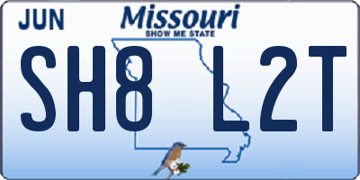 MO license plate SH8L2T