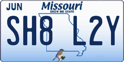 MO license plate SH8L2Y