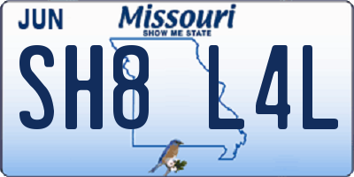 MO license plate SH8L4L