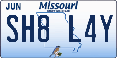 MO license plate SH8L4Y