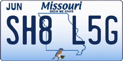 MO license plate SH8L5G