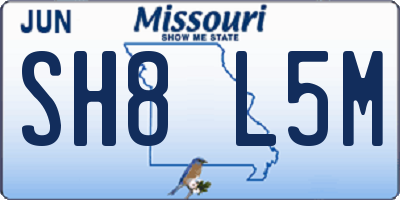 MO license plate SH8L5M