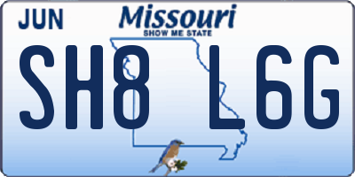MO license plate SH8L6G