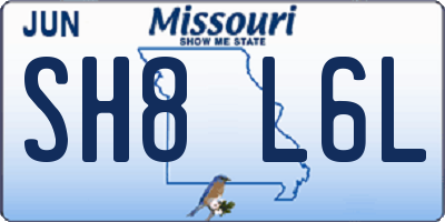 MO license plate SH8L6L