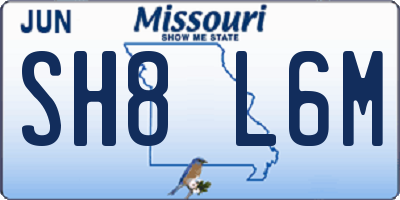 MO license plate SH8L6M
