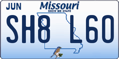 MO license plate SH8L6O