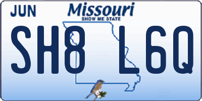 MO license plate SH8L6Q