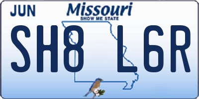 MO license plate SH8L6R