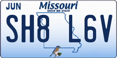 MO license plate SH8L6V