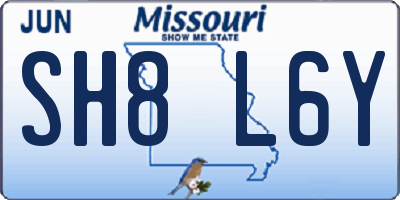 MO license plate SH8L6Y