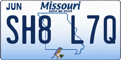 MO license plate SH8L7Q