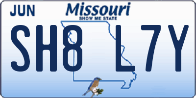 MO license plate SH8L7Y