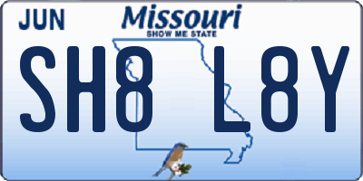 MO license plate SH8L8Y