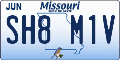 MO license plate SH8M1V