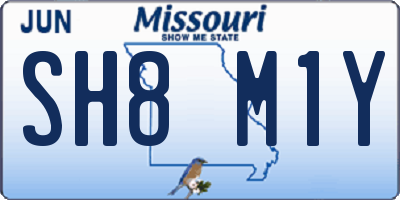 MO license plate SH8M1Y