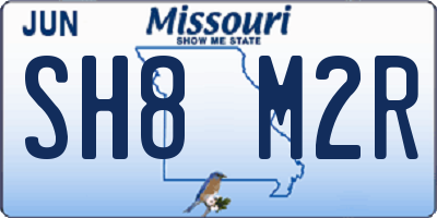 MO license plate SH8M2R