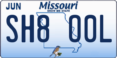 MO license plate SH8O0L