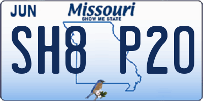 MO license plate SH8P2O