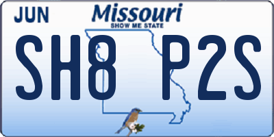 MO license plate SH8P2S