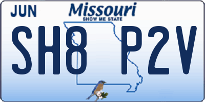 MO license plate SH8P2V
