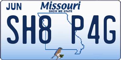 MO license plate SH8P4G