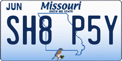 MO license plate SH8P5Y