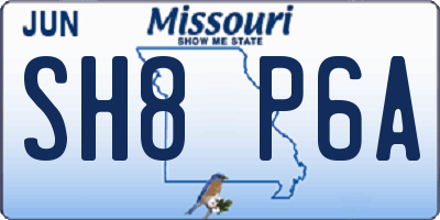 MO license plate SH8P6A